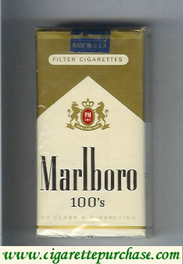 Marlboro gold and white 100s cigarettes soft box